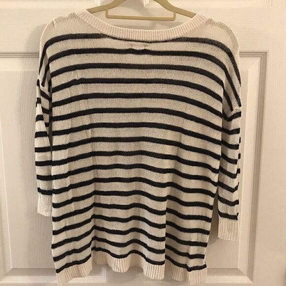 Aerie women’s small blue white stripe sweater - Picture 4 of 8